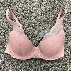 NWT Aerie Light Pink 32A Multi-way Lace pushup Bra